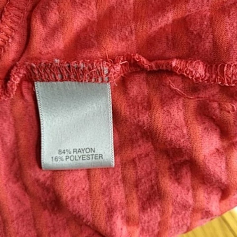 Avenue Spaghetti Strap Tank Red Ruffled Sz 14 16 - Picture 6 of 6